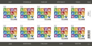 Frímerki Smáþjóðaleikanna 2015